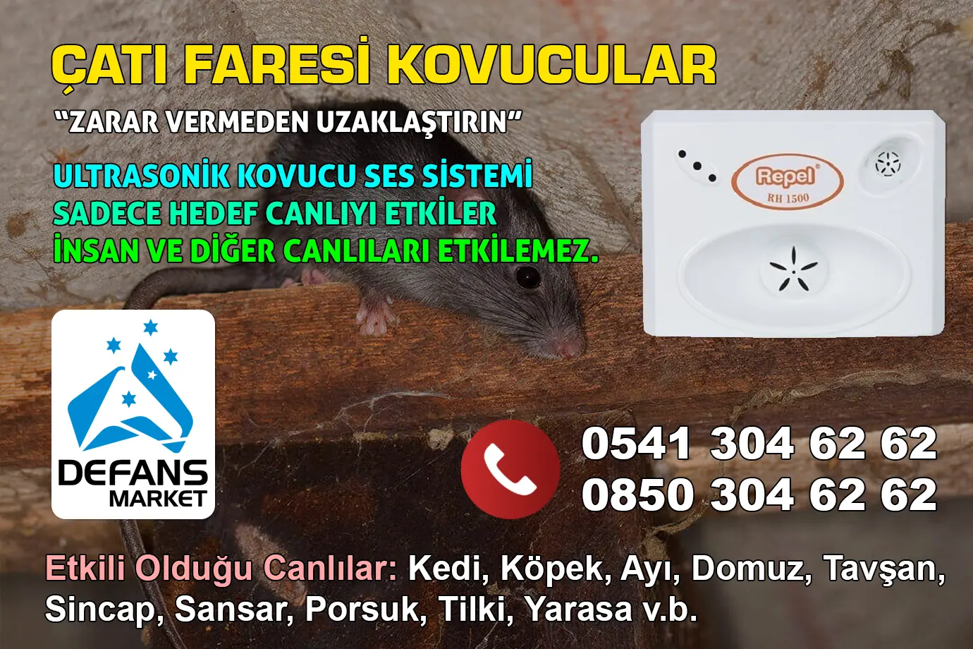 Çatı Faresi Kovucu Çatı Faresi Kovucu